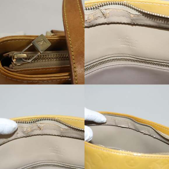 LOUIS VUITTON Monogram Vernis Houston Hand Bag Beige M91004 - Picture 11 of 13